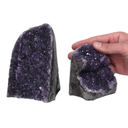 2.12kg Amethyst Polished Crystal Geode Specimen Set 2 Pieces DK941 5 Amethyst Polished Crystal Geode Specimen Set 2 Pieces DK941 | Himalayan Salt Factory