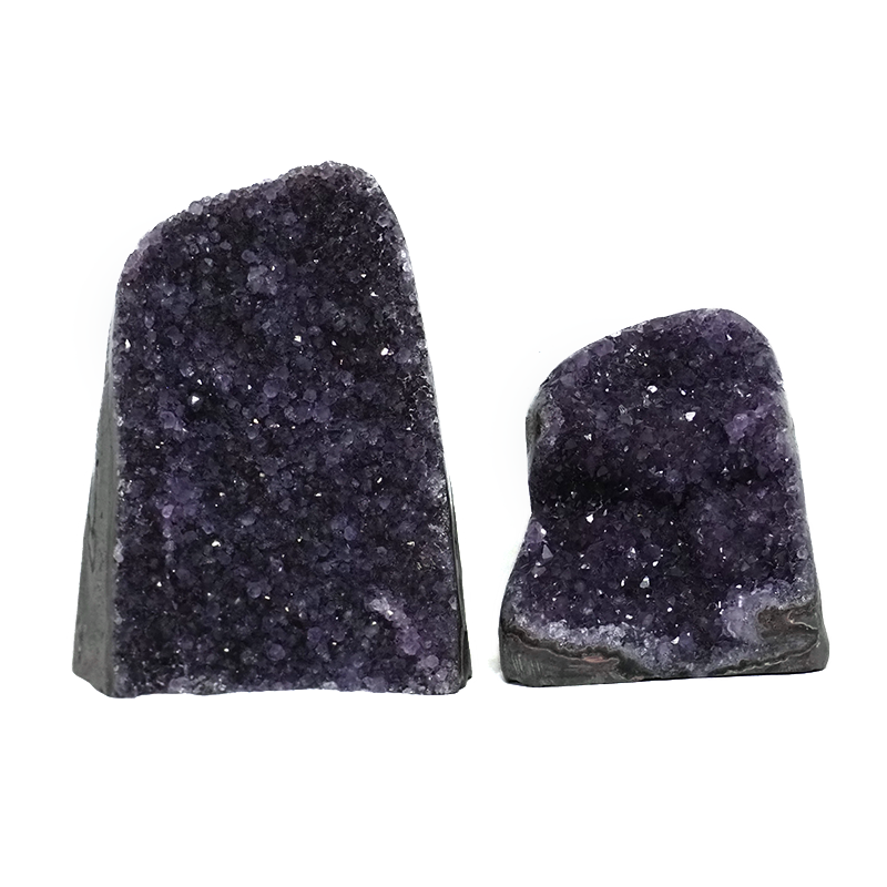 2.12kg Amethyst Polished Crystal Geode Specimen Set 2 Pieces DK941 3 Amethyst Polished Crystal Geode Specimen Set 2 Pieces DK941 | Himalayan Salt Factory