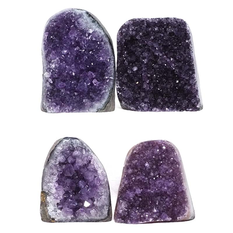 2.18kg Amethyst Polished Crystal Geode Specimen Set 4 Pieces DK900 3 Amethyst Polished Crystal Geode Specimen Set 4 DK900 | Himalayan Salt Factory