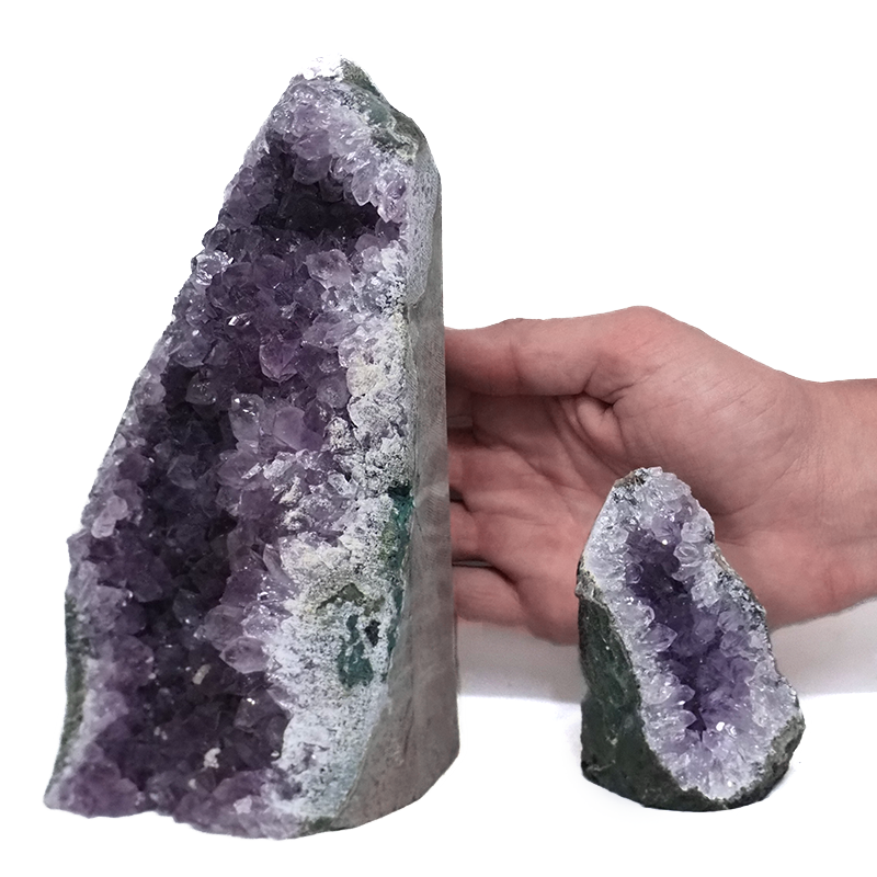 2.61kg Amethyst Crystal Geode Specimen Set 2 Pieces DK924 4 Amethyst-Crystal-Geode-Specimen-Set-4-Pieces-DK924 | Himalayan Salt Factory