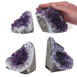 2.56kg Amethyst Crystal Geode Specimen Set 4 Pieces DK926 5 methyst-Crystal-Geode-Specimen-DK926 | Himalayan Salt Factory