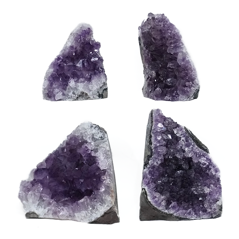 2.56kg Amethyst Crystal Geode Specimen Set 4 Pieces DK926 3 methyst-Crystal-Geode-Specimen-DK926 | Himalayan Salt Factory
