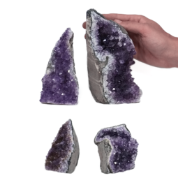 2.62kg Amethyst Crystal Geode Specimen Set 4 Pieces DK930 5 methyst-Crystal-Geode-Specimen-DK930 | Himalayan Salt Factory