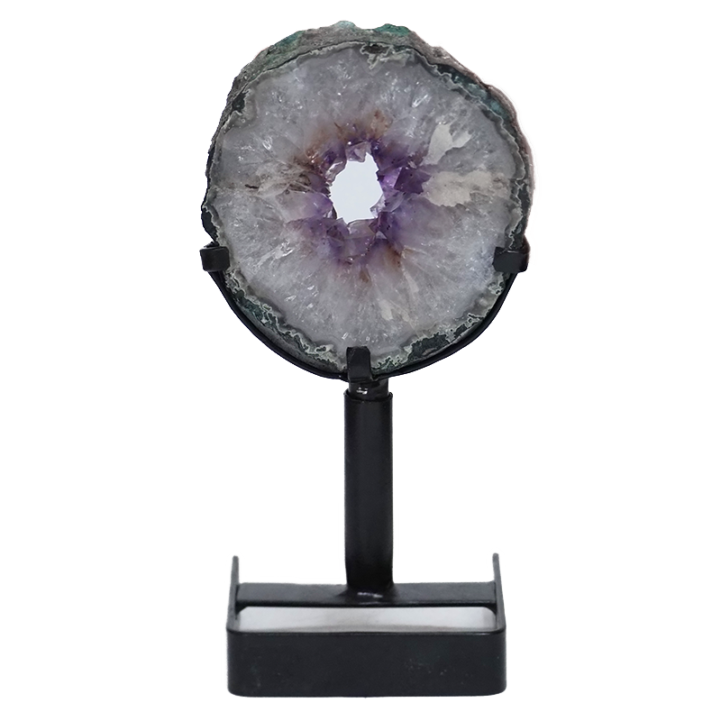 1.4kg Natural Amethyst Ring Slice on Stand DK913 3 Natural Amethyst Ring Slice on Stand DK913 | Himalayan Salt Factory