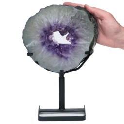 3.12kg Natural Amethyst Ring Slice on Stand DK914 5 Natural Amethyst Ring Slice on Stand DK914 | Himalayan Salt Factory
