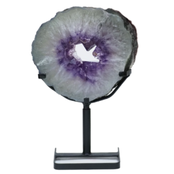 Natural Amethyst Ring Slice on Stand DK914 | Himalayan Salt Factory
