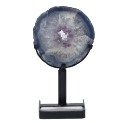 Natural Amethyst Ring Slice on Stand DK908 | Himalayan Salt Factory