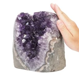 Uruguayan Amethyst Polished Crystal Geode Specimen DS2379 | Himalayan Salt Factory