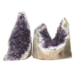 Amethyst Crystal Geode Specimen Set 2 Pieces DN1843 | Himalayan Salt Factory
