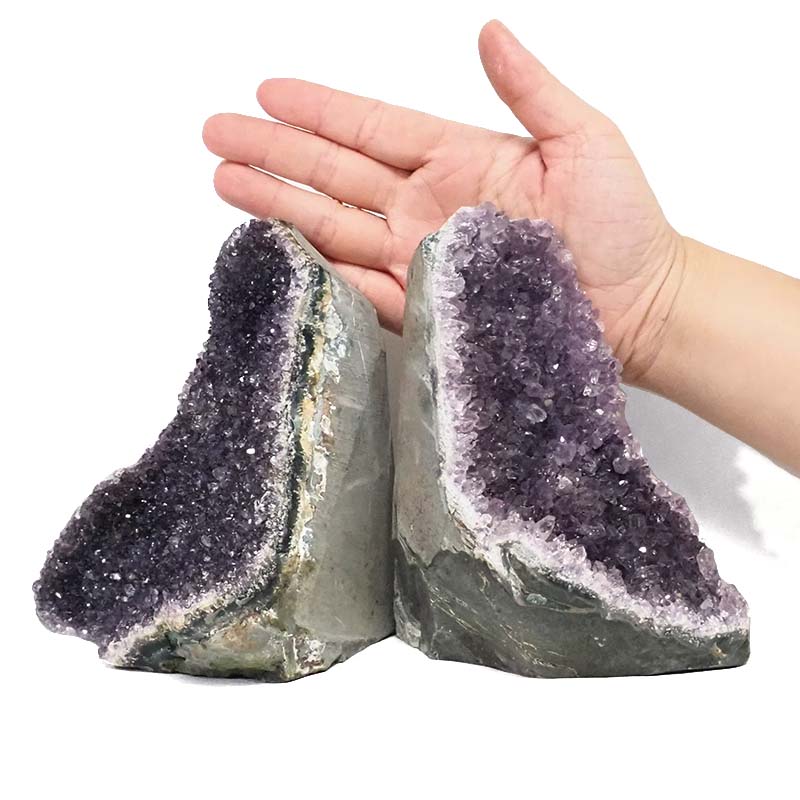 2.78kg Amethyst Crystal Geode Specimen Set 2 Pieces DN1846 4 Amethyst Crystal Geode Specimen Set 2 Pieces DN1846 | Himalayan Salt Factory