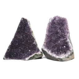 Amethyst Crystal Geode Specimen Set 2 Pieces DN1846 | Himalayan Salt Factory