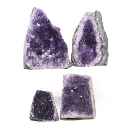 Amethyst Crystal Geode Specimen Set 2 Pieces DN1848 | Himalayan Salt Factory