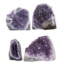 Amethyst Crystal Geode Specimen Set 2 Pieces DN1849 | Himalayan Salt Factory