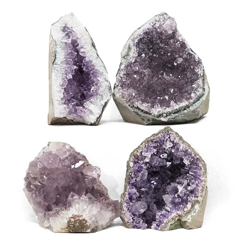3.17kg Amethyst Crystal Geode Specimen Set 4 Pieces DN1852 3 Amethyst Crystal Geode Specimen Set 2 Pieces DN1852 | Himalayan Salt Factory