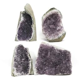 Amethyst Crystal Geode Specimen Set 2 Pieces DN1854 | Himalayan Salt Factory