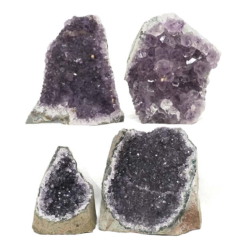 3.18kg Amethyst Crystal Geode Specimen Set 4 Pieces DN1855 3 Amethyst Crystal Geode Specimen Set 2 Pieces DN1855 | Himalayan Salt Factory
