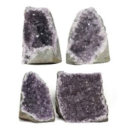 Amethyst Crystal Geode Specimen Set 2 Pieces DN1857 | Himalayan Salt Factory