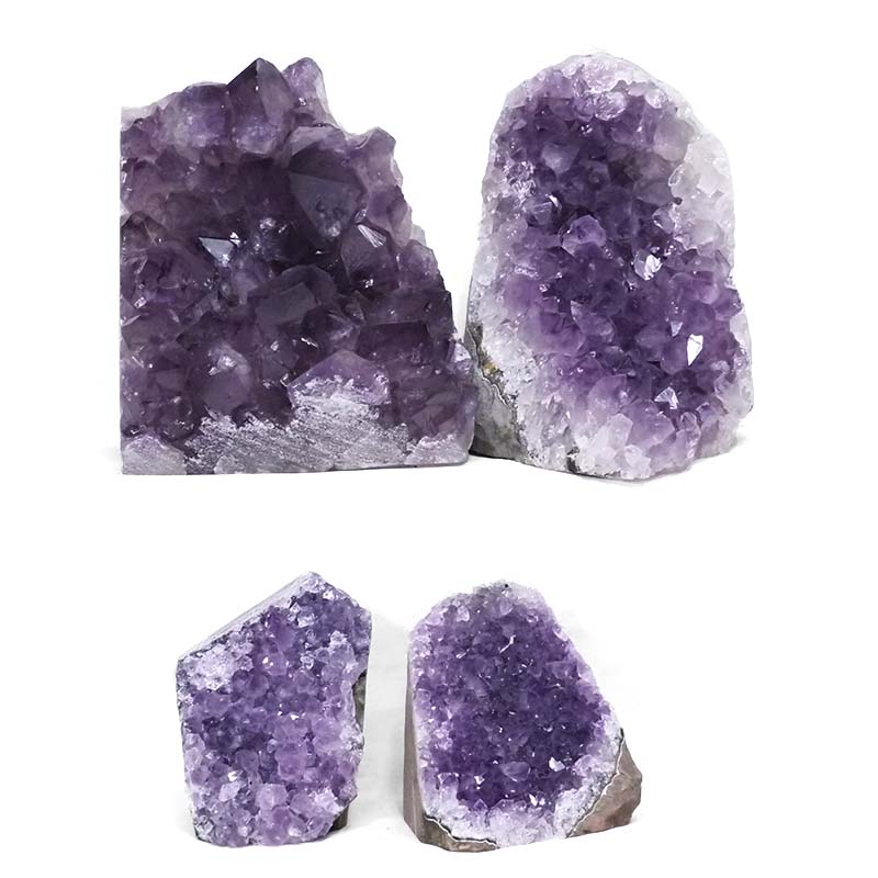 3.83kg Amethyst Crystal Geode Specimen Set 4 Pieces DK961 3 Amethyst Crystal Geode Specimen Set 4 Pieces DK961 | Himalayan Salt Factory