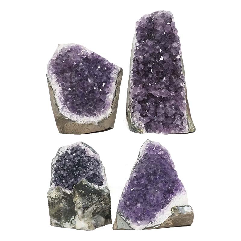 3.85kg Amethyst Crystal Geode Specimen Set 4 Pieces DN1837 3 Amethyst Crystal Geode Specimen Set 4 Pieces DN1837 | Himalayan Salt Factory