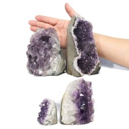 3.65kg Amethyst Crystal Geode Specimen Set 4 Pieces DN1838 5 Amethyst Crystal Geode Specimen Set 4 Pieces DN1838 | Himalayan Salt Factory