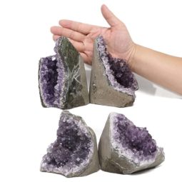 Amethyst Crystal Geode Specimen Set 2 Pieces DN1861 | Himalayan Salt Factory