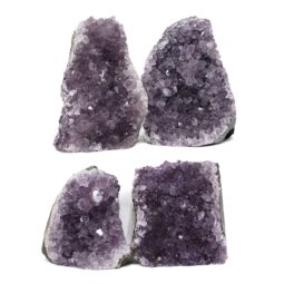 Amethyst Crystal Geode Specimen Set 4 Pieces DN1862 | Himalayan Salt Factory