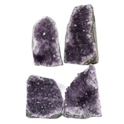 Amethyst Crystal Geode Specimen Set 4 Pieces DN1866| Himalayan Salt Factory