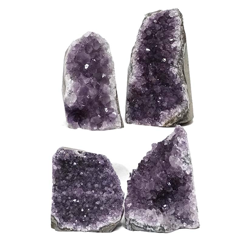 3.28kg Amethyst Crystal Geode Specimen Set 4 Pieces DN1866 3 Amethyst Crystal Geode Specimen Set 4 Pieces DN1866| Himalayan Salt Factory