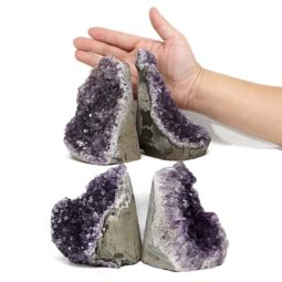 3.30kg Amethyst Crystal Geode Specimen Set 4 Pieces DN1867 5 Amethyst Crystal Geode Specimen Set 4 Pieces DN1867 | Himalayan Salt Factory