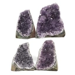 Amethyst Crystal Geode Specimen Set 4 Pieces DR479 | Himalayan Salt Factory