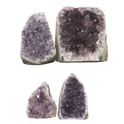 Amethyst Crystal Geode Specimen Set 4 Pieces DR480 | Himalayan Salt Factory