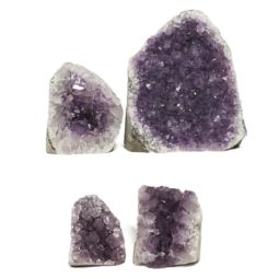Amethyst Crystal Geode Specimen Set 4 Pieces DR482 | Himalayan Salt Factory