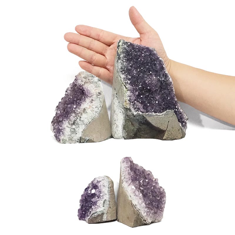 2.76kg Amethyst Crystal Geode Specimen Set 4 Pieces DR484 4 Amethyst Crystal Geode Specimen Set 4 Pieces DR484 | Himalayan Salt Factory