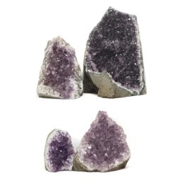 Amethyst Crystal Geode Specimen Set 4 Pieces DR484 | Himalayan Salt Factory