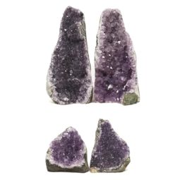 Amethyst Crystal Geode Specimen Set 4 Pieces DR492 | Himalayan Salt Factory