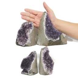 2.79kg Amethyst Crystal Geode Specimen Set 4 Pieces DR494 5 Amethyst Crystal Geode Specimen Set 4 Pieces DR494 | Himalayan Salt Factory