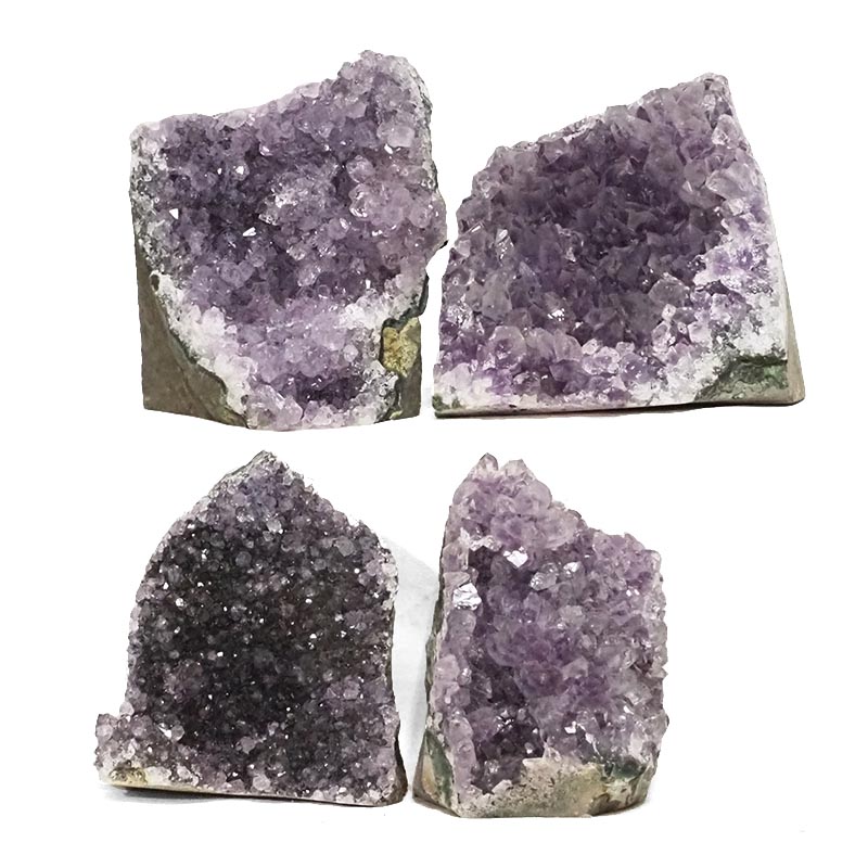 2.65kg Amethyst Crystal Geode Specimen Set 4 Pieces DR500 3 Amethyst Crystal Geode Specimen Set 4 Pieces DR500 | Himalayan Salt Factory