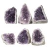 Amethyst Crystal Geode Specimen Set 6 Pieces L356 | Himalayan Salt Factory