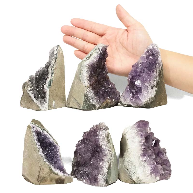 2.81kg Amethyst Crystal Geode Specimen Set 6 Pieces L361 4 Amethyst Crystal Geode Specimen Set 6 Pieces L361 | Himalayan Salt Factory