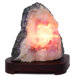 Amethyst-Crystal-Lamp-With-Timber-Base-DB596 | Himalayan Salt Factory