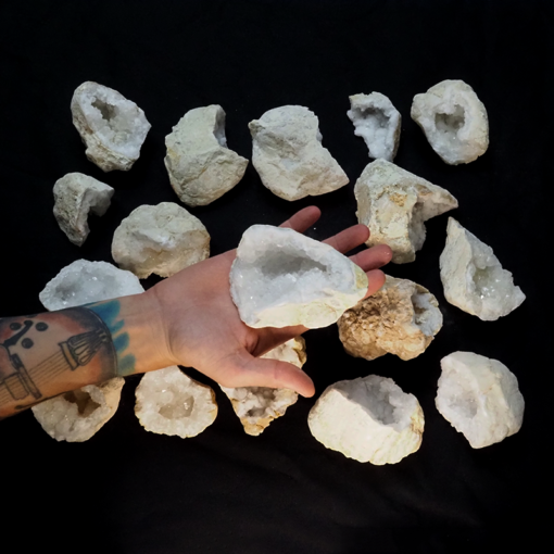 Natural-Calcite-Geode-Druze-Pieces-Parcel-DK969 | Himalayan Salt Factory