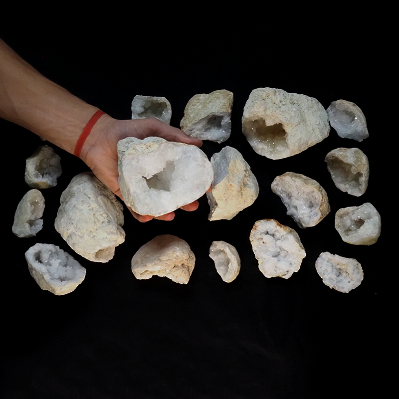 5kg Natural Calcite Geode Druze Pieces Parcel DK981 4 Natural-Calcite-Geode-Druze-Pieces-Parcel-DK981 | Himalayan Salt Factory