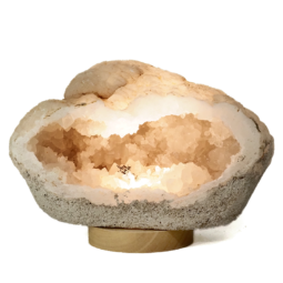 Natural-Calcite-Geode-Lamp-with-Large-LED-Light-Base-DS2513 | Himalayan Salt Factory