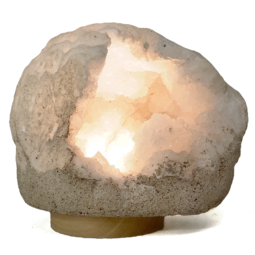 Natural-Calcite-Geode-Lamp-with-Large-LED-Light-Base-DS2517 | Himalayan Salt Factory