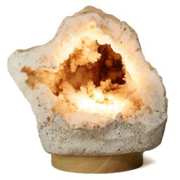 Natural-Calcite-Geode-Lamp-with-Large-LED-Light-Base-DS2520 | Himalayan Salt Factory