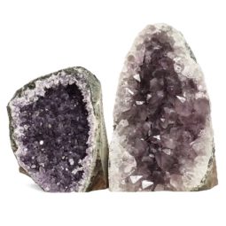 Amethyst Crystal Geode Specimen Set 2 Pieces DR503 | Himalayan Salt Factory
