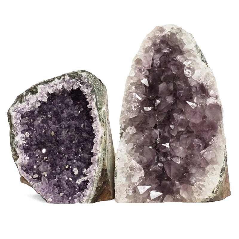 3.62kg Amethyst Crystal Geode Specimen Set 2 Pieces DR503 3 Amethyst Crystal Geode Specimen Set 2 Pieces DR503 | Himalayan Salt Factory