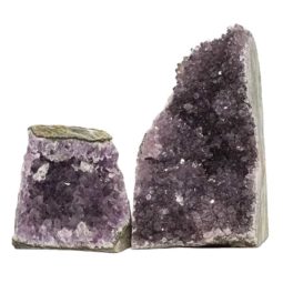 Amethyst Crystal Geode Specimen Set 2 Pieces DR505 | Himalayan Salt Factory