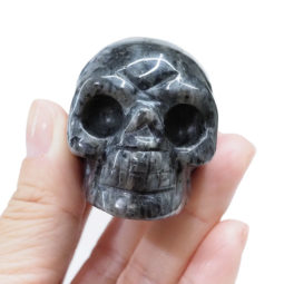 Black Moonstone Mini Crystal Skull | Himalayan Salt Factory