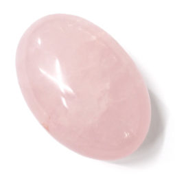 Madagascar Rose Quartz Palm Stone - Large | Himalayan Salt Factory